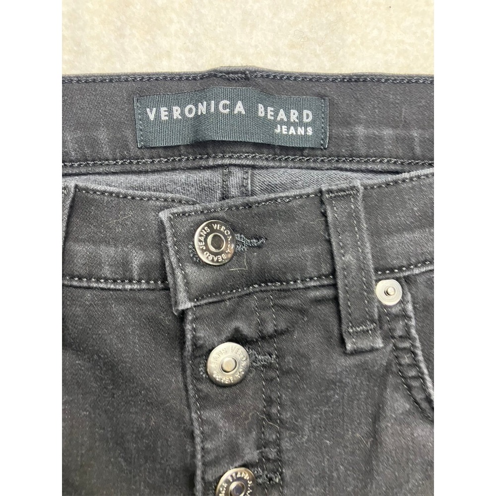 Veronica Beard Debbie Skinny High Rise Black Jeans Womens Size 32/14 Raven - Picture 8 of 10